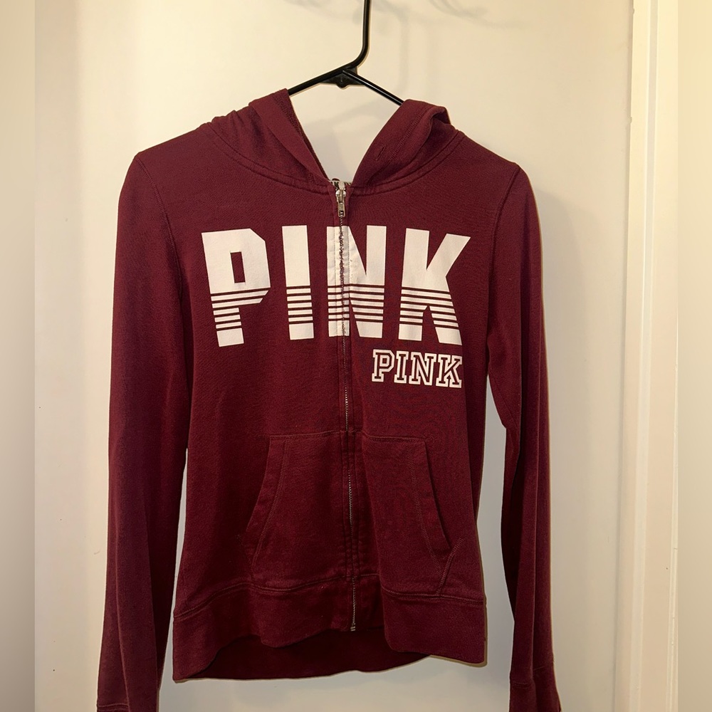 PINK Burgundy zip up